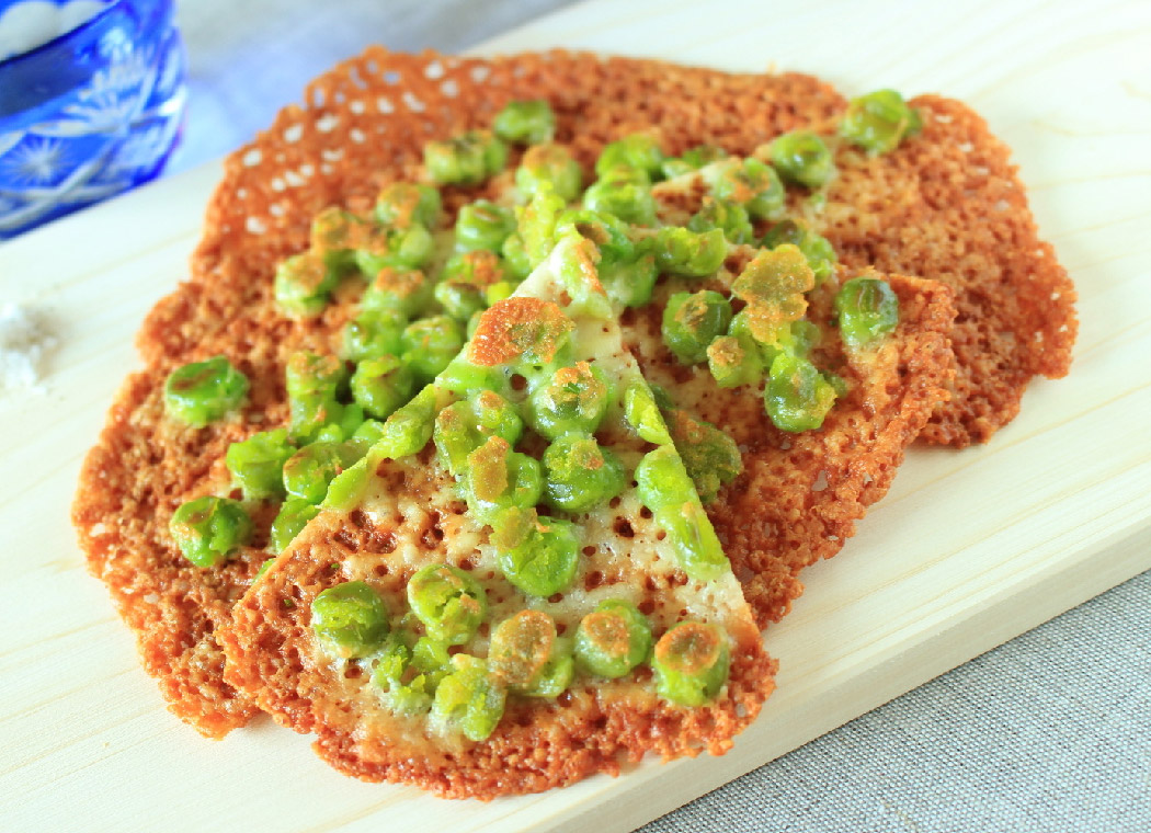 えんどう豆のカリカリチーズ おすすめアレンジレシピ お豆を中心としたつくだ煮 お惣菜とおせち おいしいかんどうずっといつまでも カネハツ食品株式会社