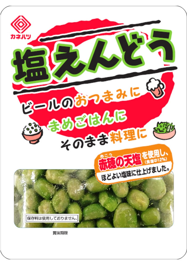 塩えんどう カネハツの商品情報 お豆を中心としたつくだ煮 お惣菜とおせち おいしいかんどうずっといつまでも カネハツ食品株式会社