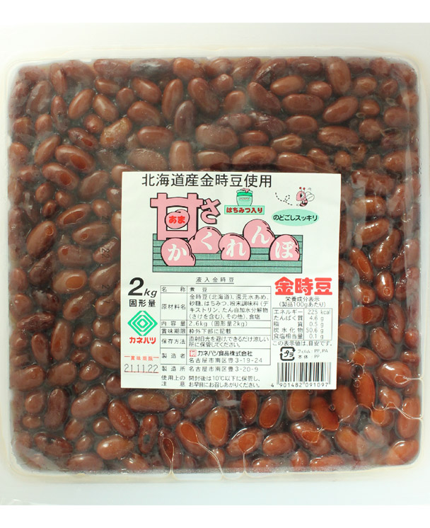 きんとき豆 液入 | カネハツの商品情報 | お豆を中心としたつくだ煮 ...